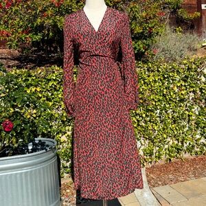 La DoubleJ leopard wrap dress